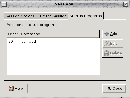 Gnome Session with ssh-add program set to run and prompt for your key's passphrase